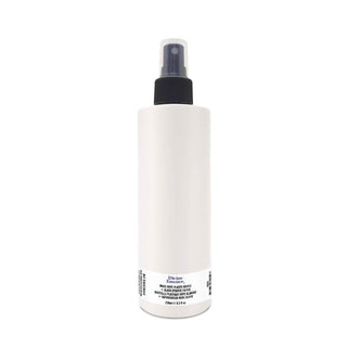 White HDPE Plastic Bottle 250ml + Black Sprayer 24/410