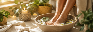 Relaxation, the virtues of foot baths